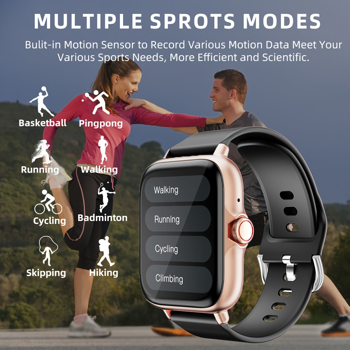Waterproof Smart Watch, 1.83'' Full Touch Screen Display With Message, Answer Make Call Smartwatch Sleep Monitoring, Sports Pedometer, Information Alerts, For IPhone/Android Phones, Smartbands Fitness Watch For Women/Men
