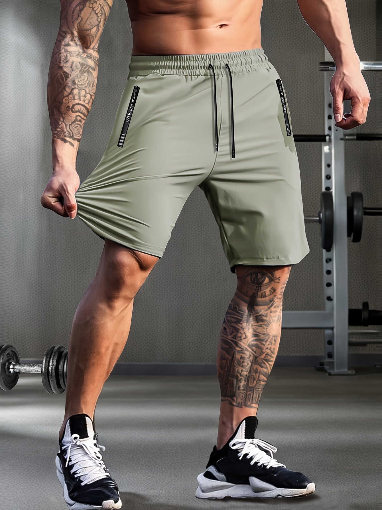 Stretchy Comfort Fit Mens Solid Shorts