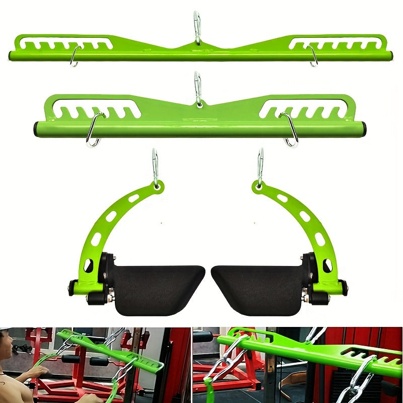 Exercise Machine Attachments with Neutral Grip Handle for Lat Pulldown, T-Bar Row, and Landmine Exercises