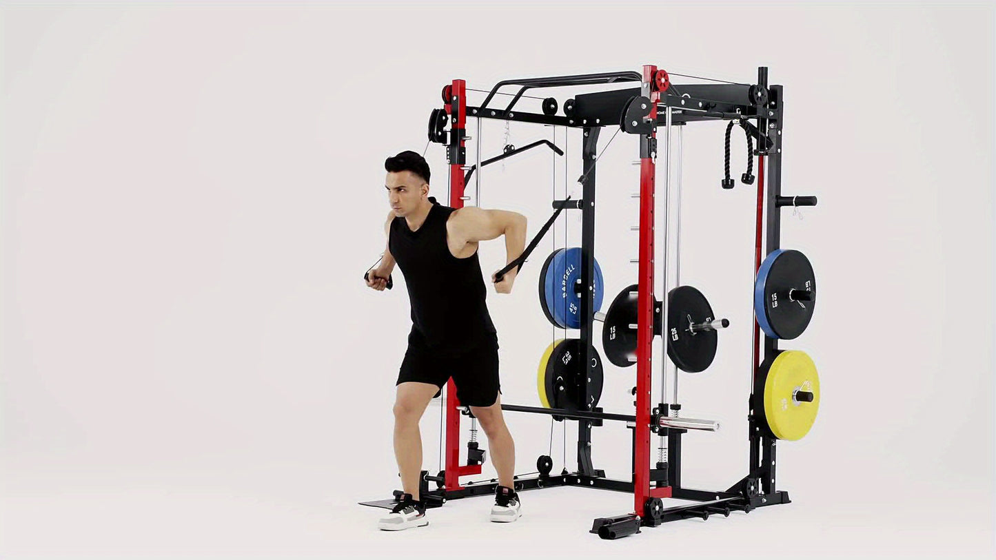 2000lbs Heavy-Duty Smith Machine Home Gym System