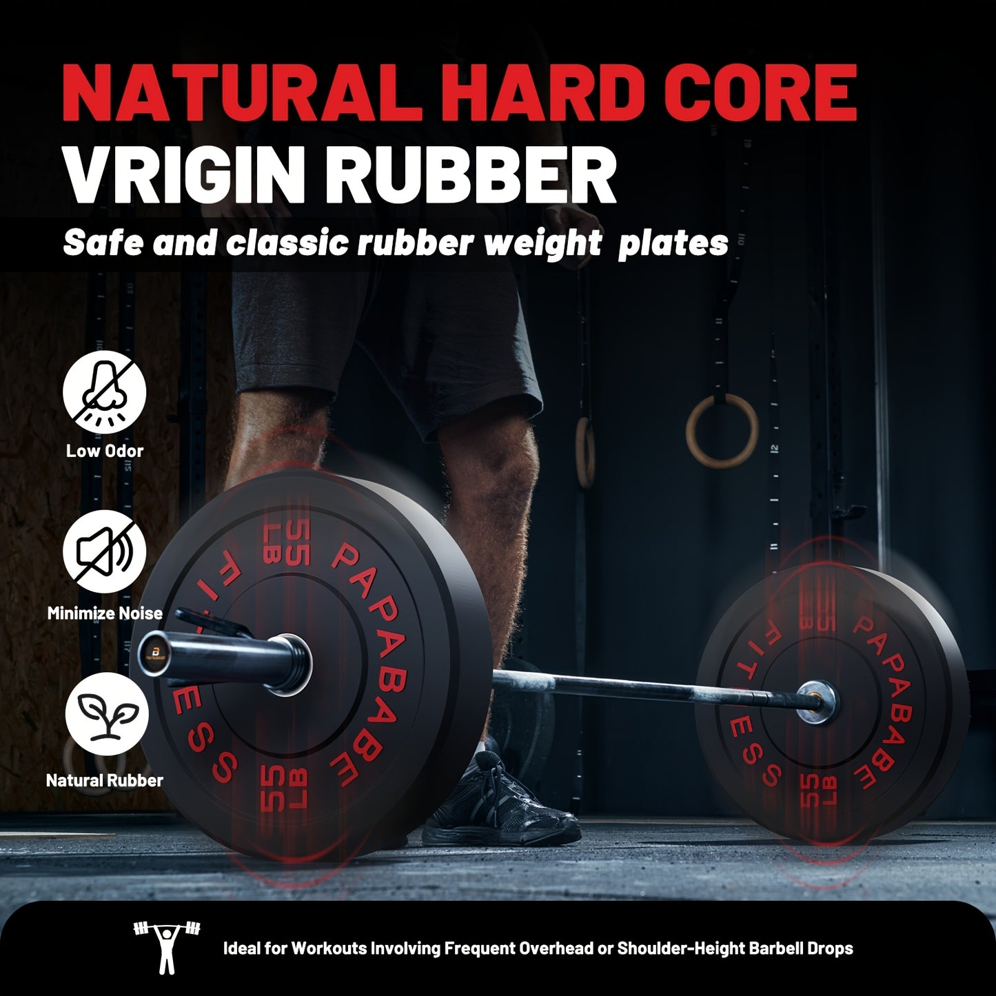 Papababe 110LB SET Bumper Plates