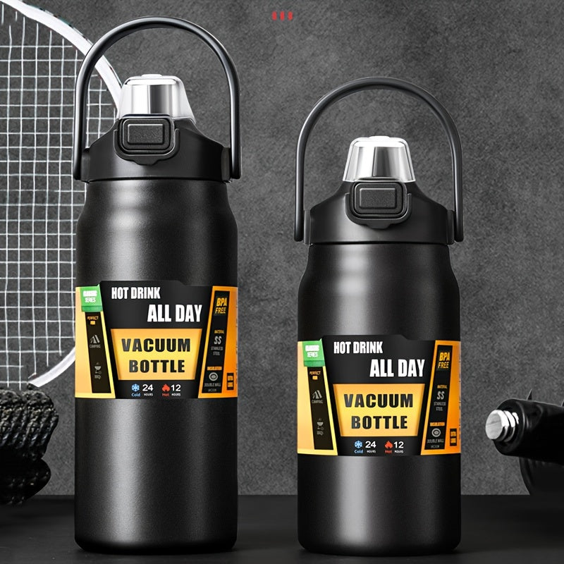 1500/1200ml Stainless Steel 1pc Vacuum Cup With Handle Leakproof