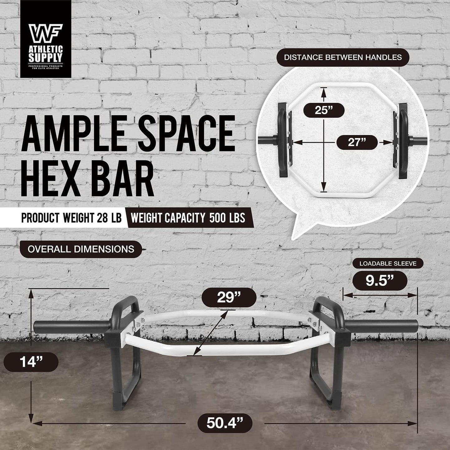 2-Inch Shrug Bar with Raised Handles for Squats & Deadlifts