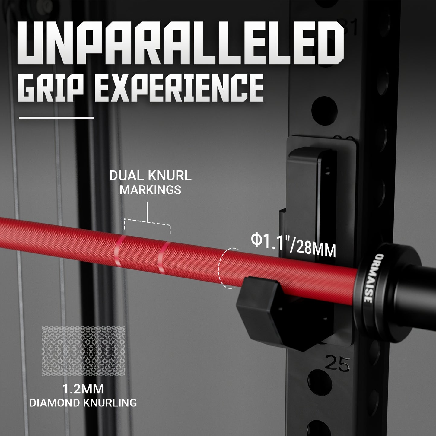 1500LBS Capacity 7ft Weight Barbell, 45lb Bar Fit 2" Standard Weights