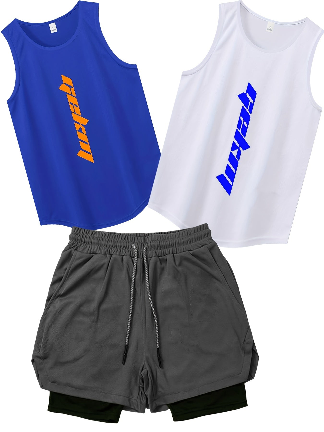 Men's Summer Fashion 3-pack Co Ord Set Of Sportswear