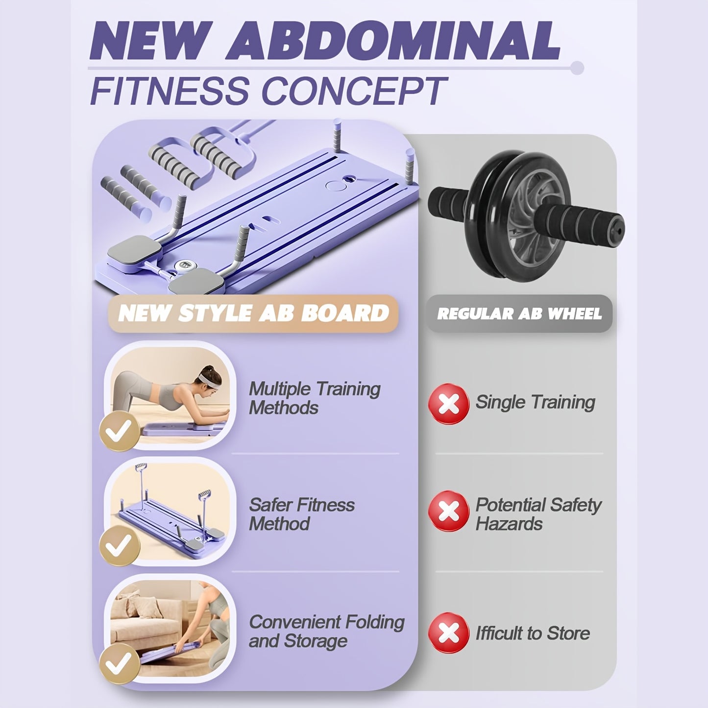5 In1 Pilates Board for Home Foldable
