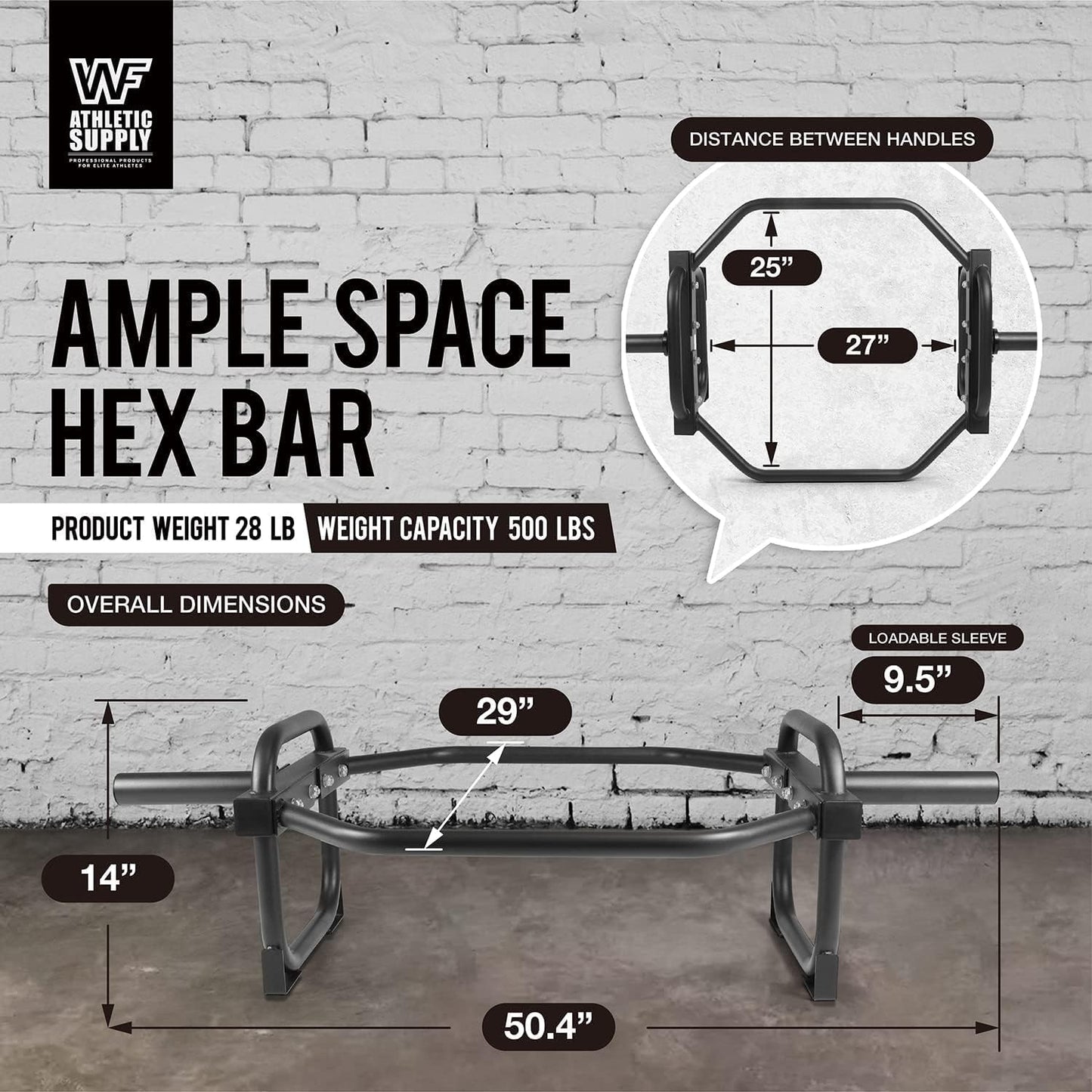 2-Inch Shrug Bar with Raised Handles for Squats & Deadlifts