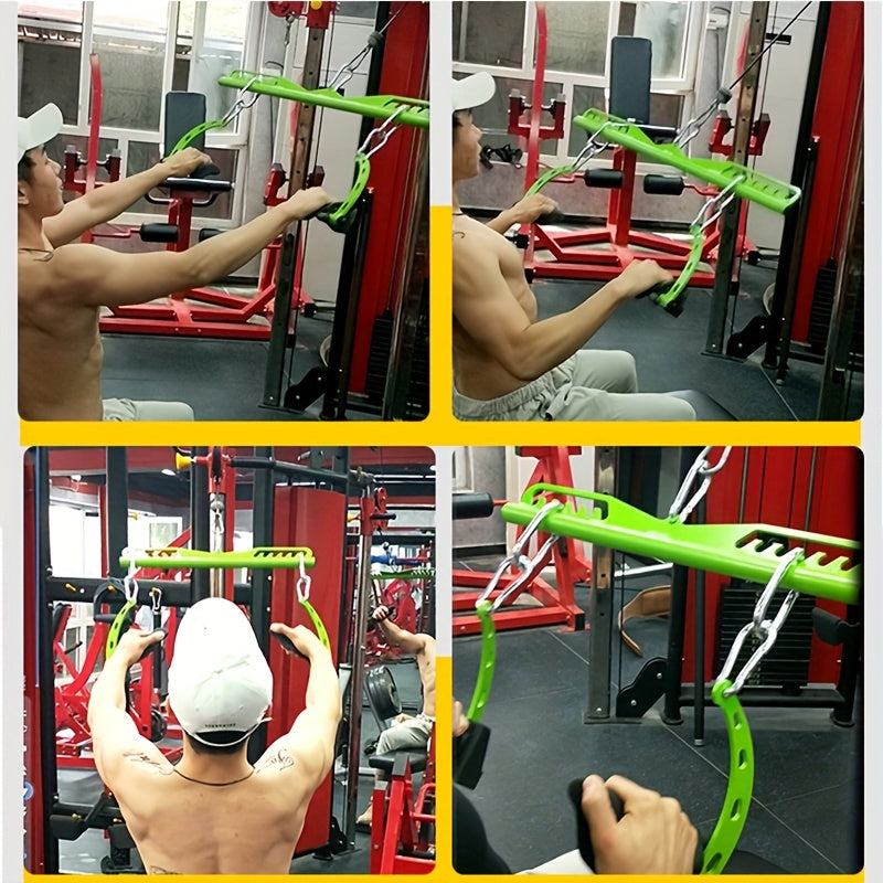 Exercise Machine Attachments with Neutral Grip Handle for Lat Pulldown, T-Bar Row, and Landmine Exercises