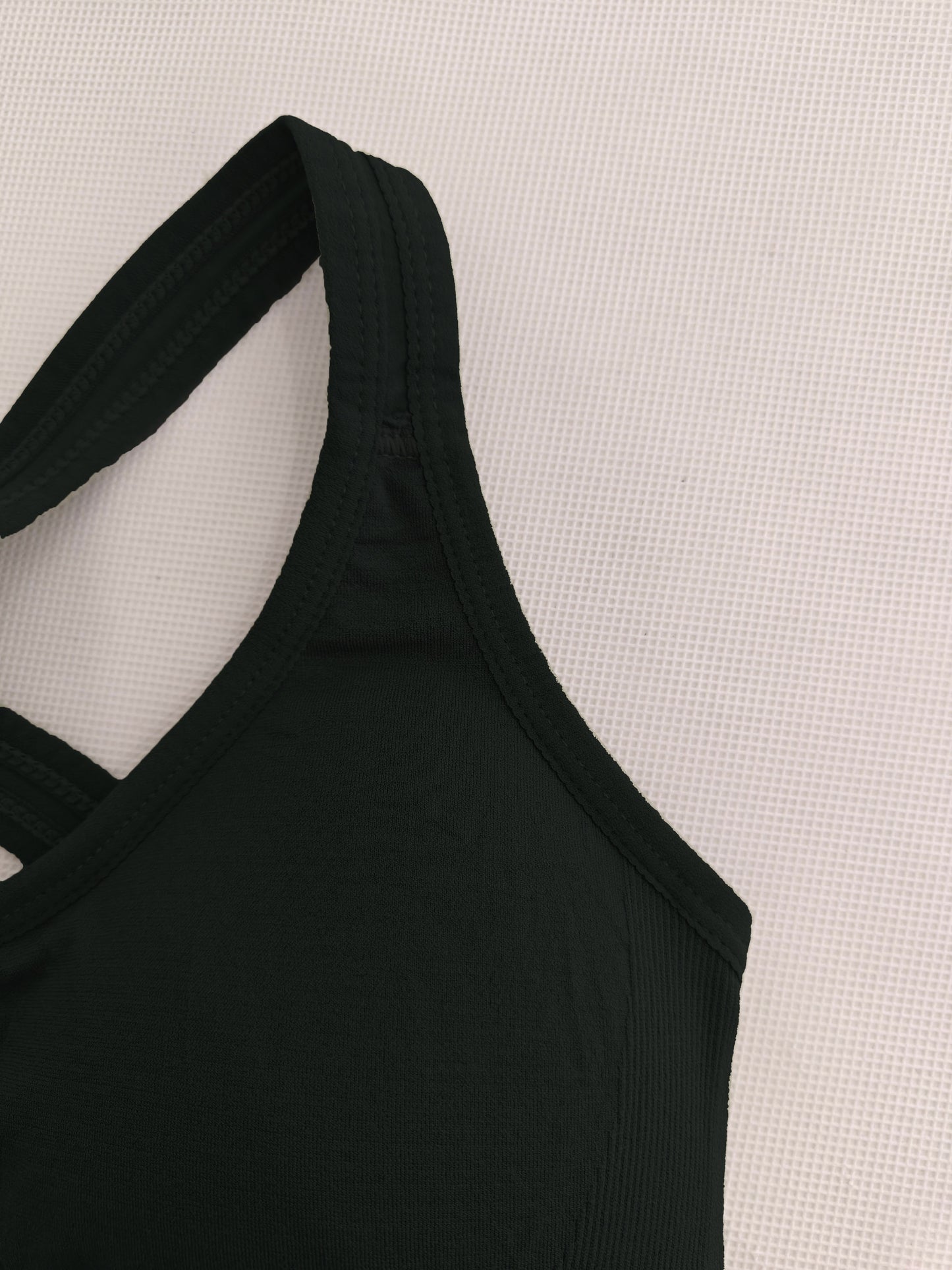 5pc Set, Sports Bras, Solid Color, Seamless, Adjustable, Girls' Tank Tops