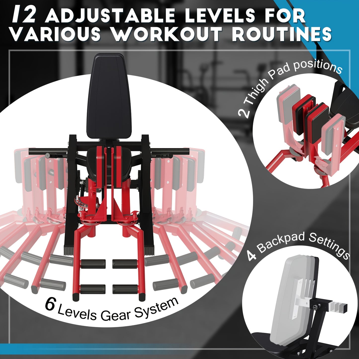 1x Premium 2-in-1 Hip Abductor & Adductor Machine