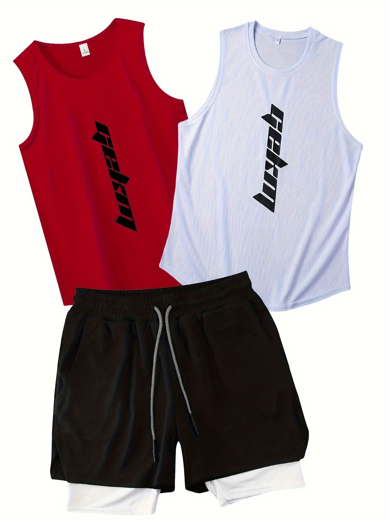 Men's Summer Fashion 3-pack Co Ord Set Of Sportswear