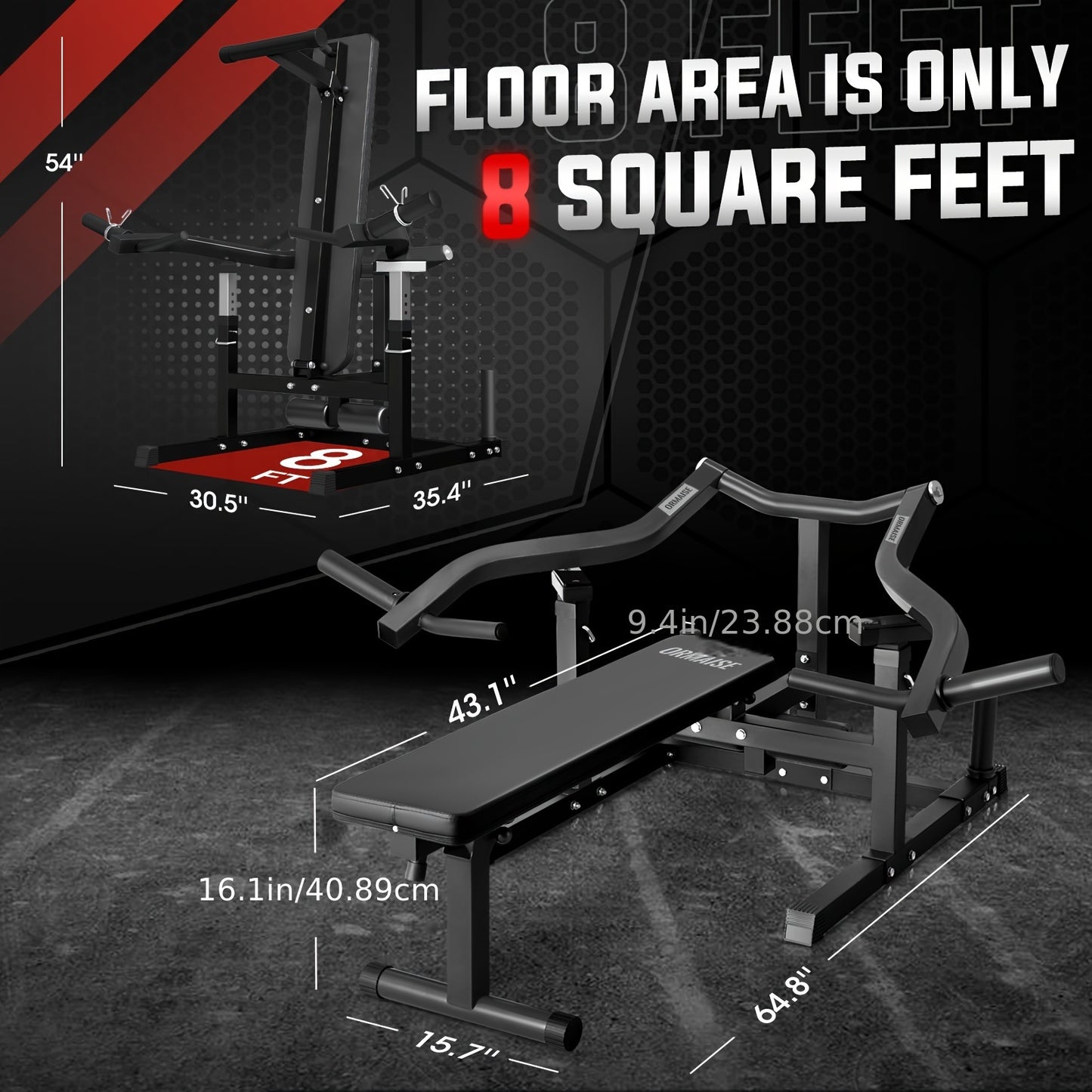 Adjustable 4-in-1 Compact Chest Press Machine - 1pc Iron Material Flat Incline Bench for Chest & Shoulder Workouts - 1250lbs Capacity