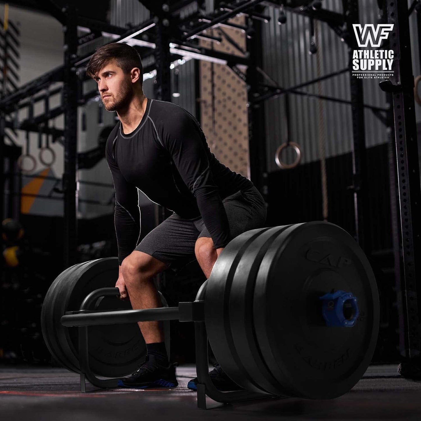 2-Inch Shrug Bar with Raised Handles for Squats & Deadlifts