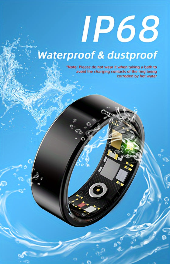 Smart Ring Fitness Tracker, Steps, Distance, Calories, Sleep Tracking, Exercise Monitoring, Compatible with iPhone Android, IP68 Waterproof, Smart Jewelry, Accessories, Gift for Women Men