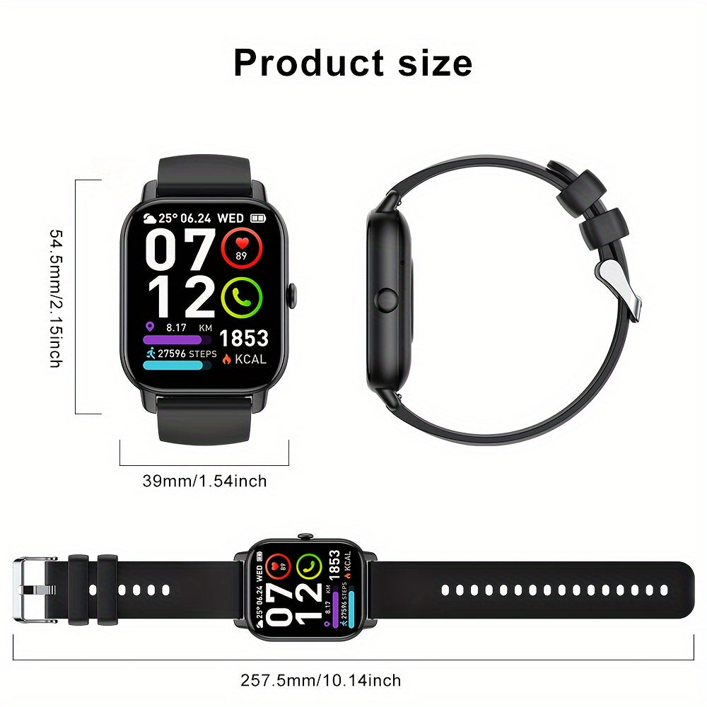 P32 Advanced Smartwatch - Unisex Fitness Tracker with Multi-Sport Modes, Heart Rate Monitoring, GPS, Notifications, and Compatibility with Android/iOS Smartphones for Men and Women