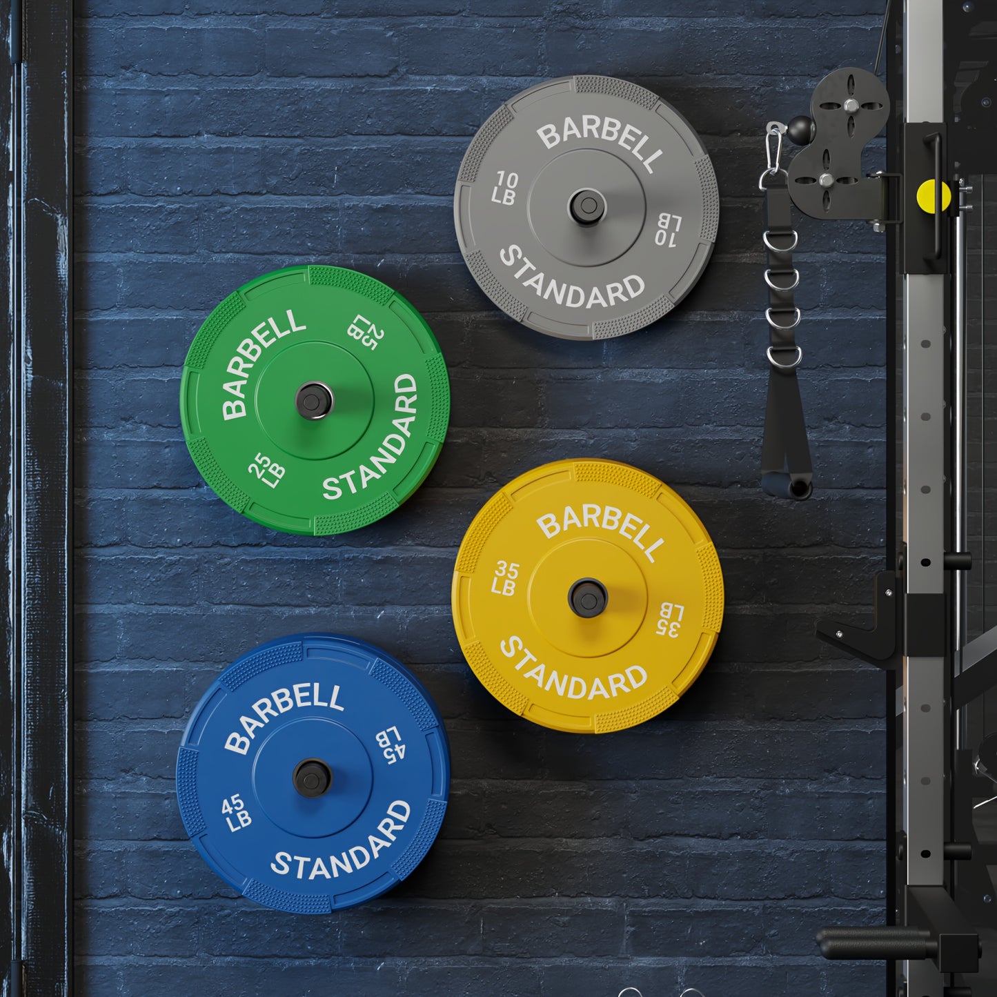 Bumper Plates, 2-Inch Weight Plates for Weight Lifting and Strength Training