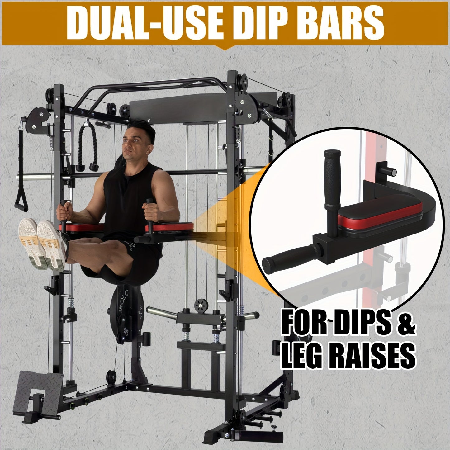 2000lbs Heavy-Duty Smith Machine Home Gym System