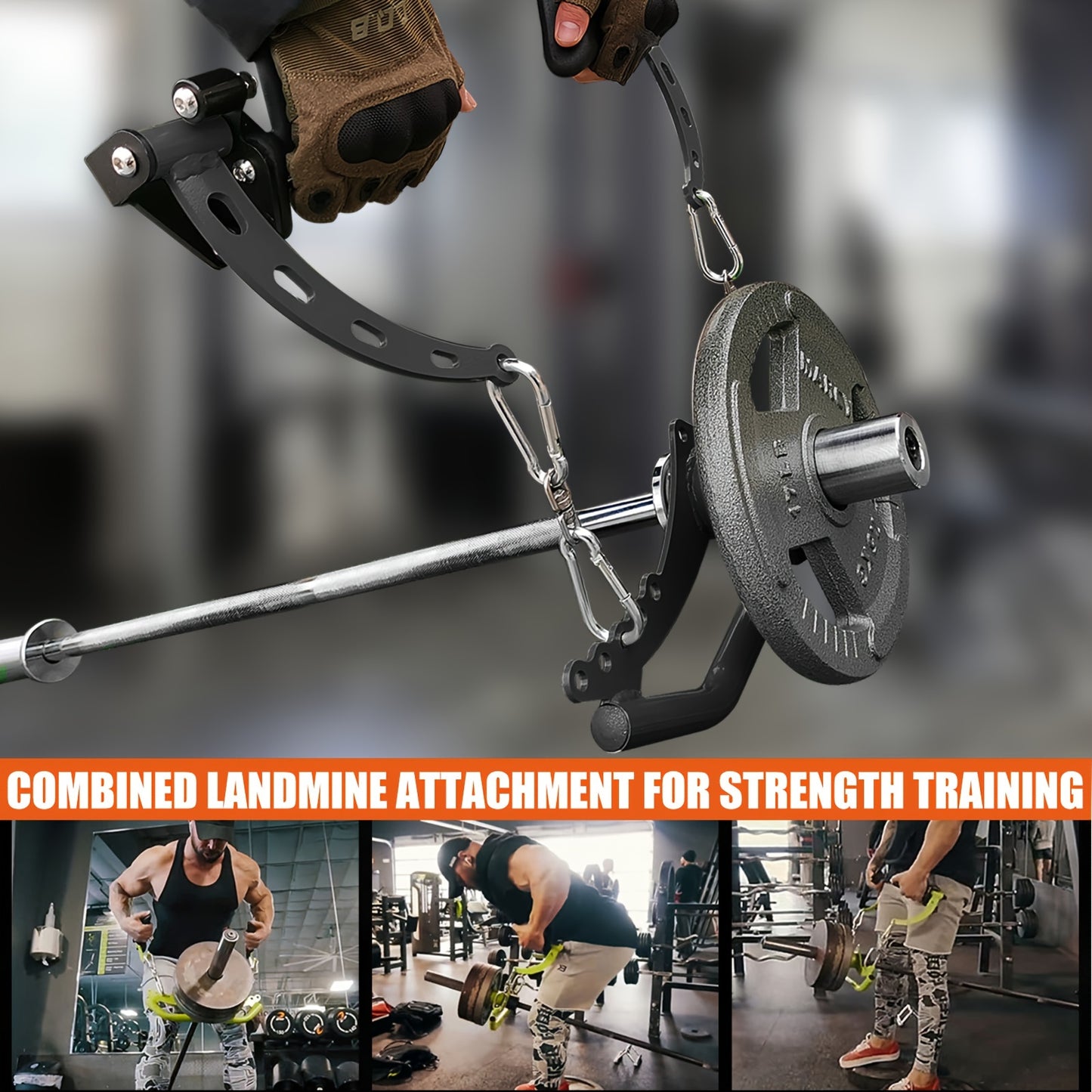 Exercise Machine Attachments with Neutral Grip Handle for Lat Pulldown, T-Bar Row, and Landmine Exercises