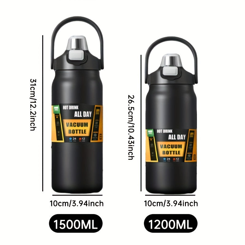 1500/1200ml Stainless Steel 1pc Vacuum Cup With Handle Leakproof