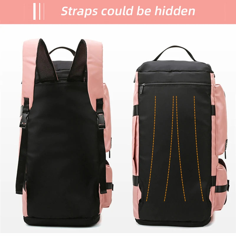 Large Capacity Sports Duffle Traveling Bag with Shoes Compartment