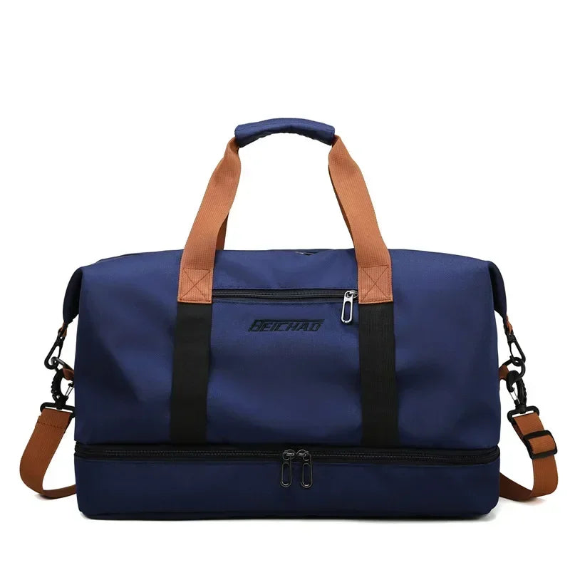 Large Capacity Men's Sports bag Waterproof Weekend Voyage Female Messenger Bag Dry And Wet
