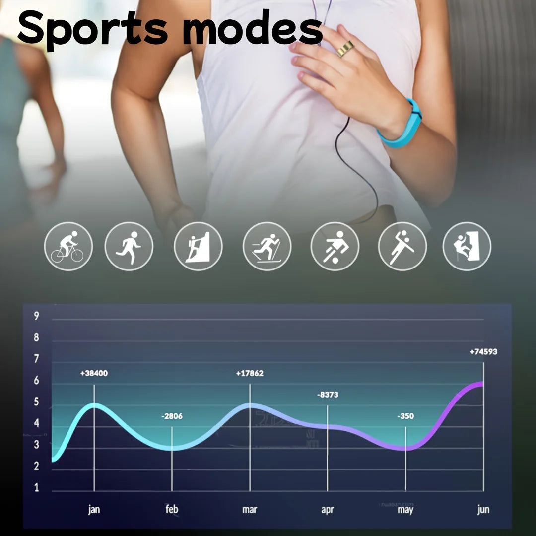 Smart Ring Sleep Tracker Pedometer Step Counter Fitness Tracker Ring with Charging Case for Men Women