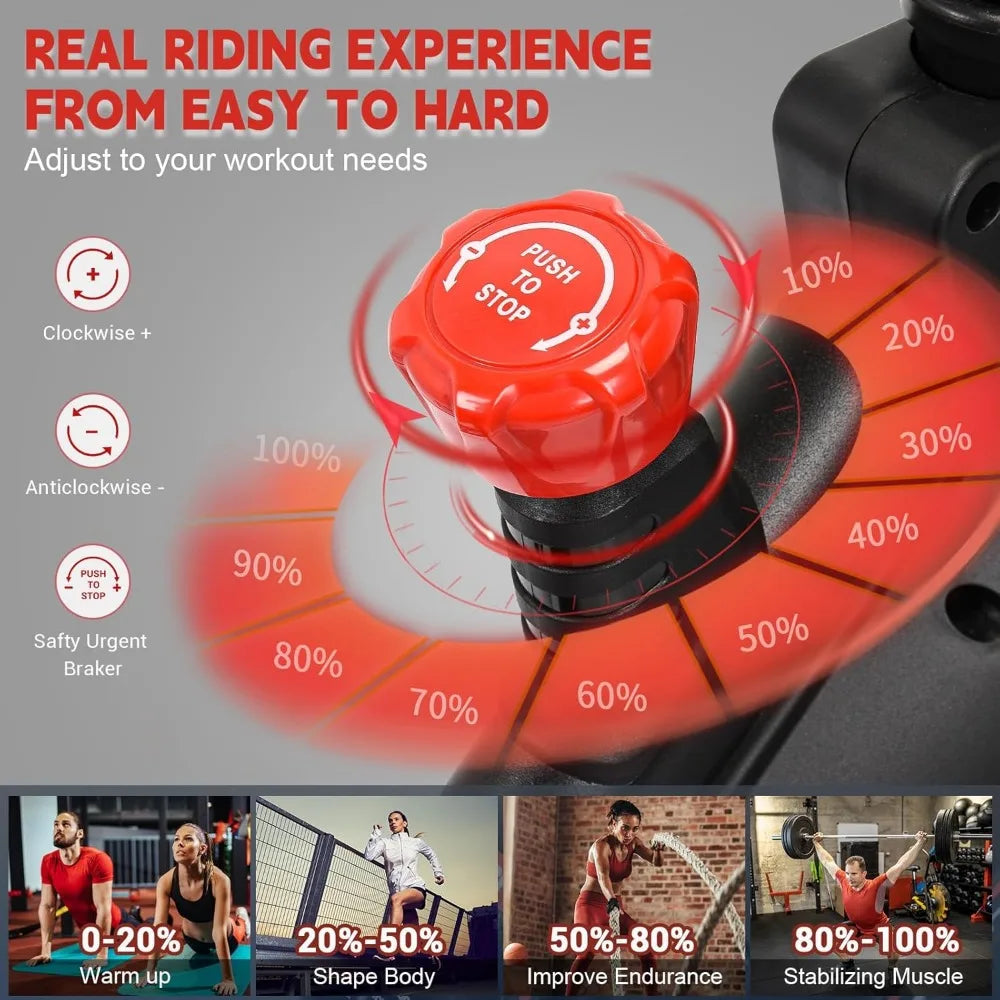 Brake Pad/Magnetic Resistance Stationary Bikes for Home with 330lbs/350lbs Weight Capacity