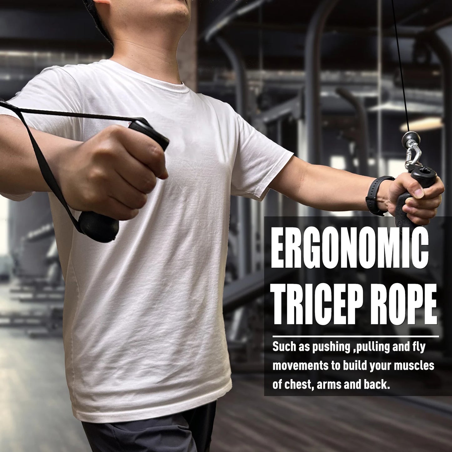 Lat Tricep Rope Pull Down Attachment