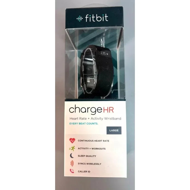 Fitbit Charge/Charge HR Heart Rate Fitness Activity Sleep Tracker Wristband TEAL LARGE (Black )