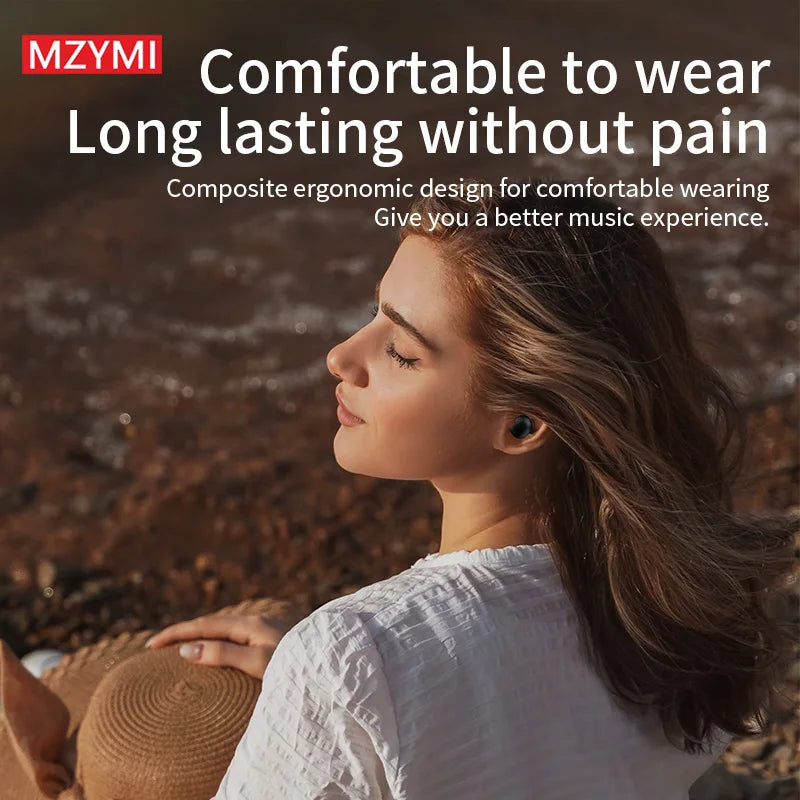 MZYMI S09 Wireless Earbuds ANC+ENC TWS Bluetooth5.4 Headphone Active Noise Cancelling