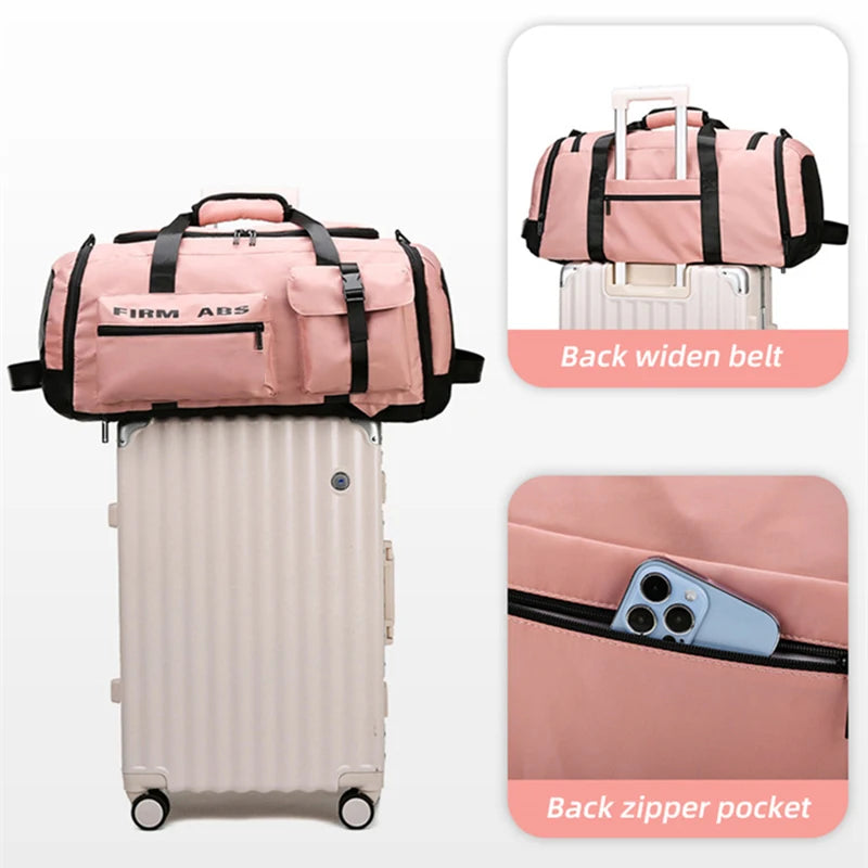 Large Capacity Sports Duffle Traveling Bag with Shoes Compartment