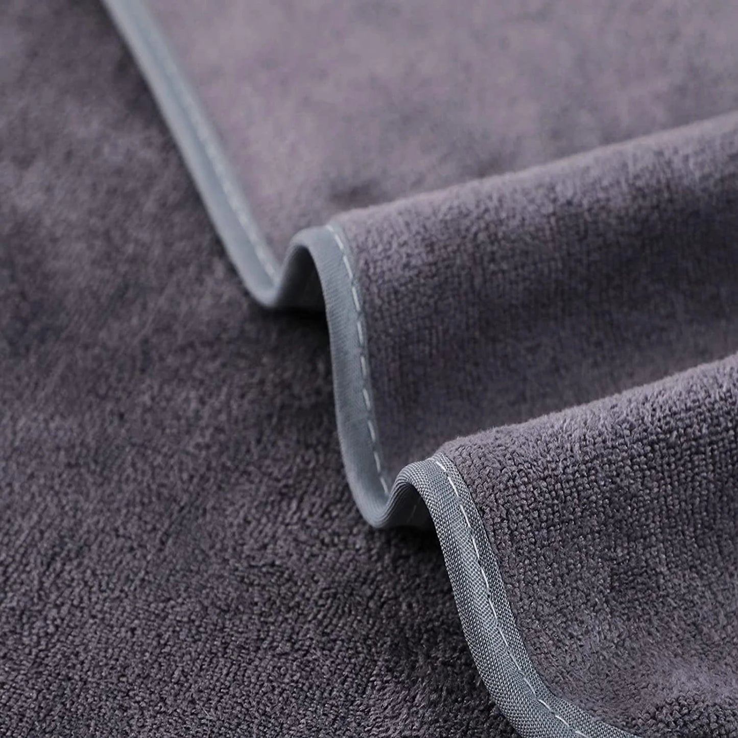 Experience Ultimate Luxurious Gym Towel Set in Elegant Purple, Plush Blue, and Soft Grey