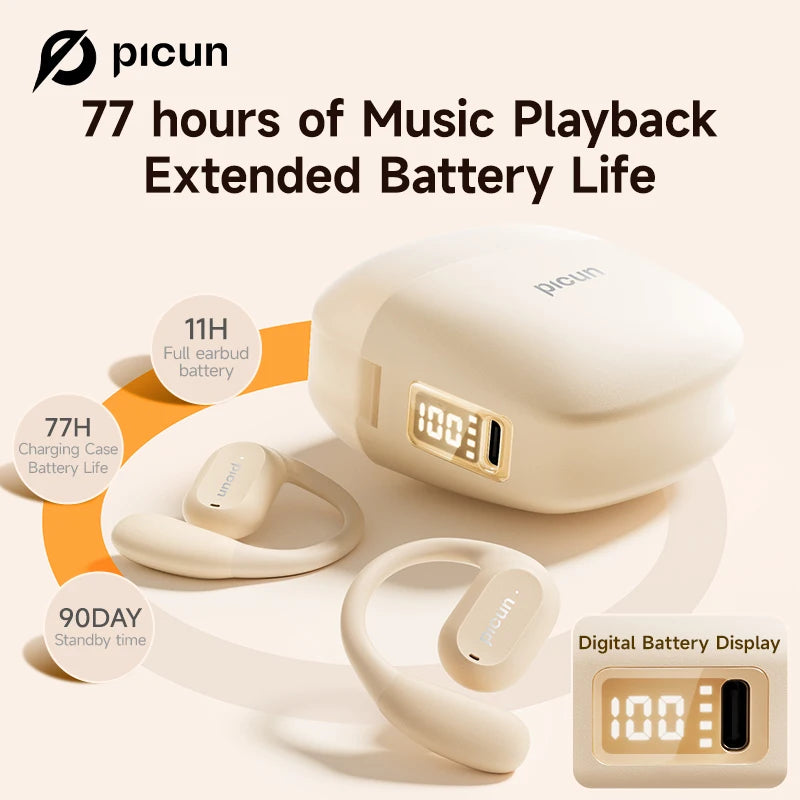 Picun H1 OWS Earphones Bluetooth 5.3 Wireless Air Conduction Earphone