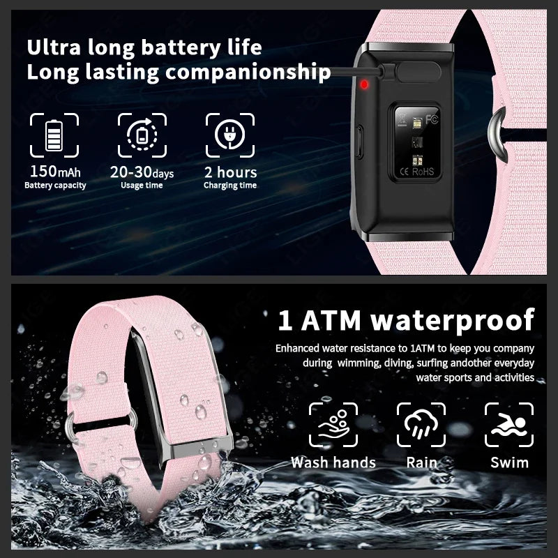 LIGE 2025 Smart Watch Ladies Fitness Activity Sleep Tracker