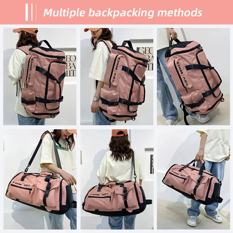 Large Capacity Sports Duffle Traveling Bag with Shoes Compartment