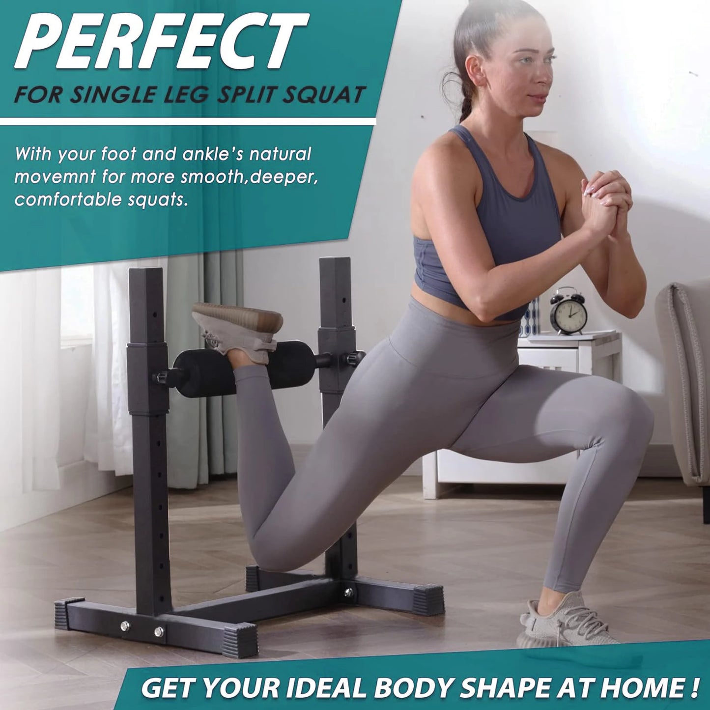 Bulgarian Split Squat Stand for Home Gym Leg Strength Training