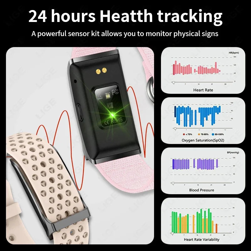 LIGE 2025 Smart Watch Ladies Fitness Activity Sleep Tracker