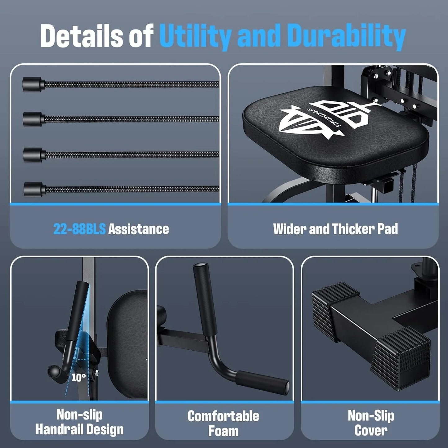 Power Tower Pull Up Dip Station Multi-Function Home Gym