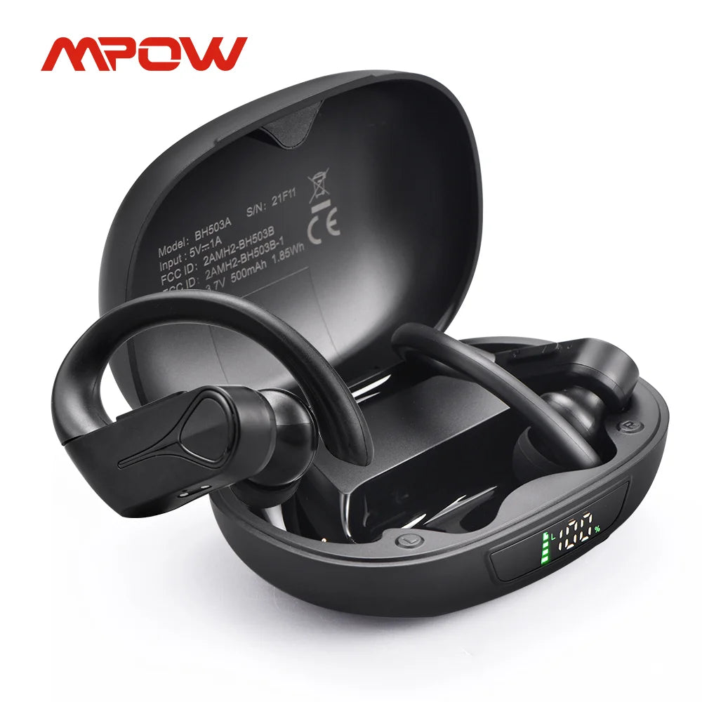 Bluetooth 5.4 Earbuds with ENC Noise Cancellation Mic IPX7 Waterproof for Running Sport