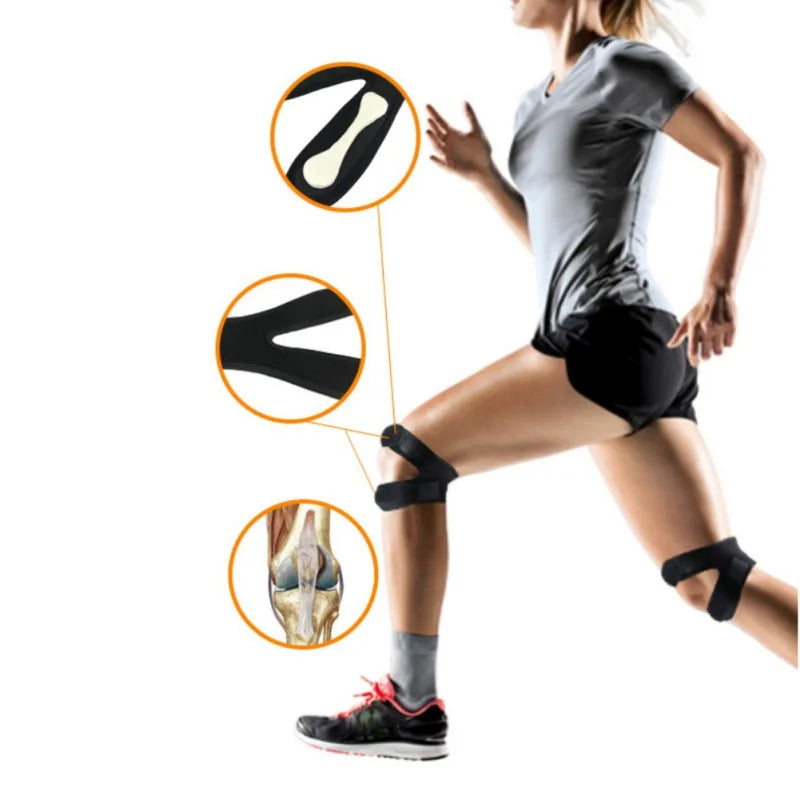 1pcs Sports Knee Pad Patella Band Elastic Bandage Band Knee Pad Football Basketball Sports Fitness Sport Running Knee Brace Tool