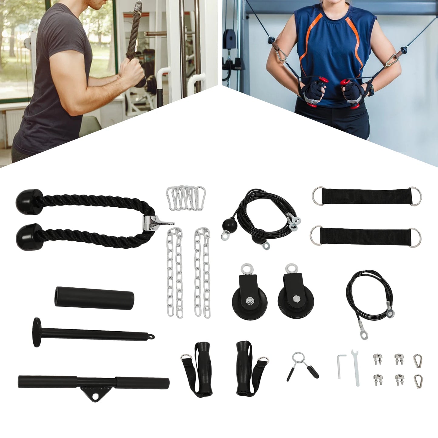 Cable Weight Pulley System Home Gym Equipment