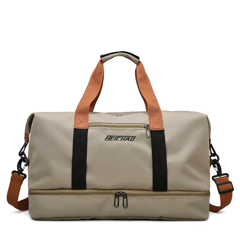 Large Capacity Men's Sports bag Waterproof Weekend Voyage Female Messenger Bag Dry And Wet