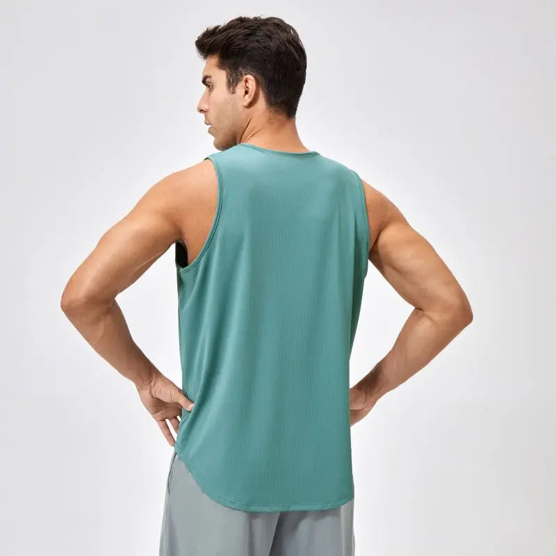 Quick Dry Running Sleeveless Fitness Athletic Muscle Tee Solid