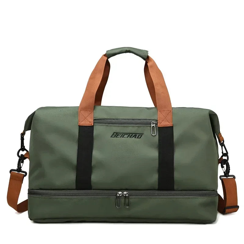 Large Capacity Men's Sports bag Waterproof Weekend Voyage Female Messenger Bag Dry And Wet