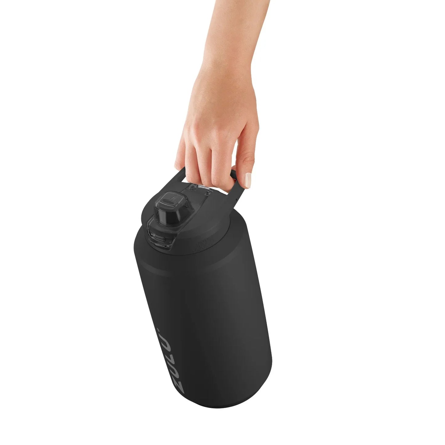 Black 64 fl oz. Half Gallon Stainless Steel Goals Jug Water Bottle