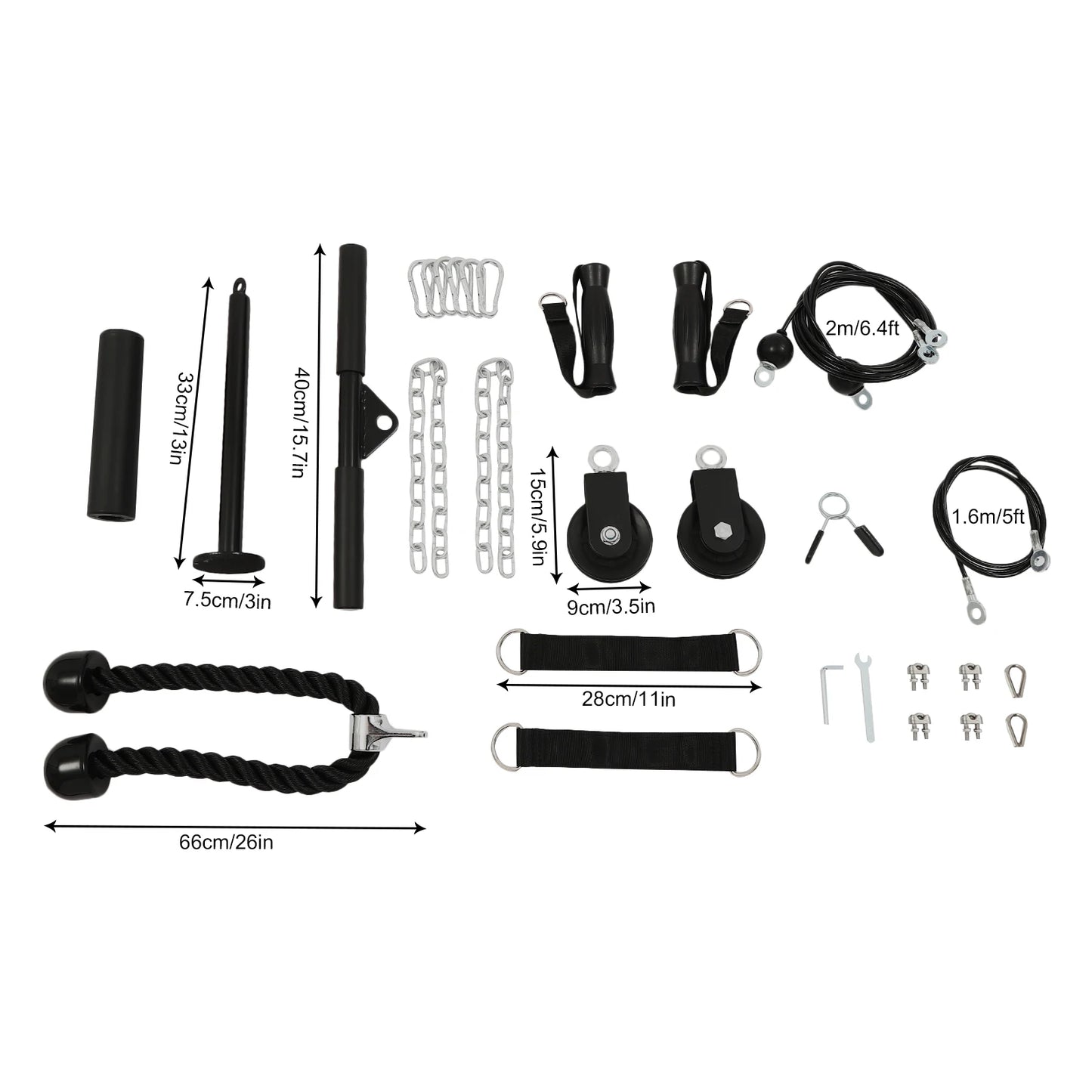 Cable Weight Pulley System Home Gym Equipment