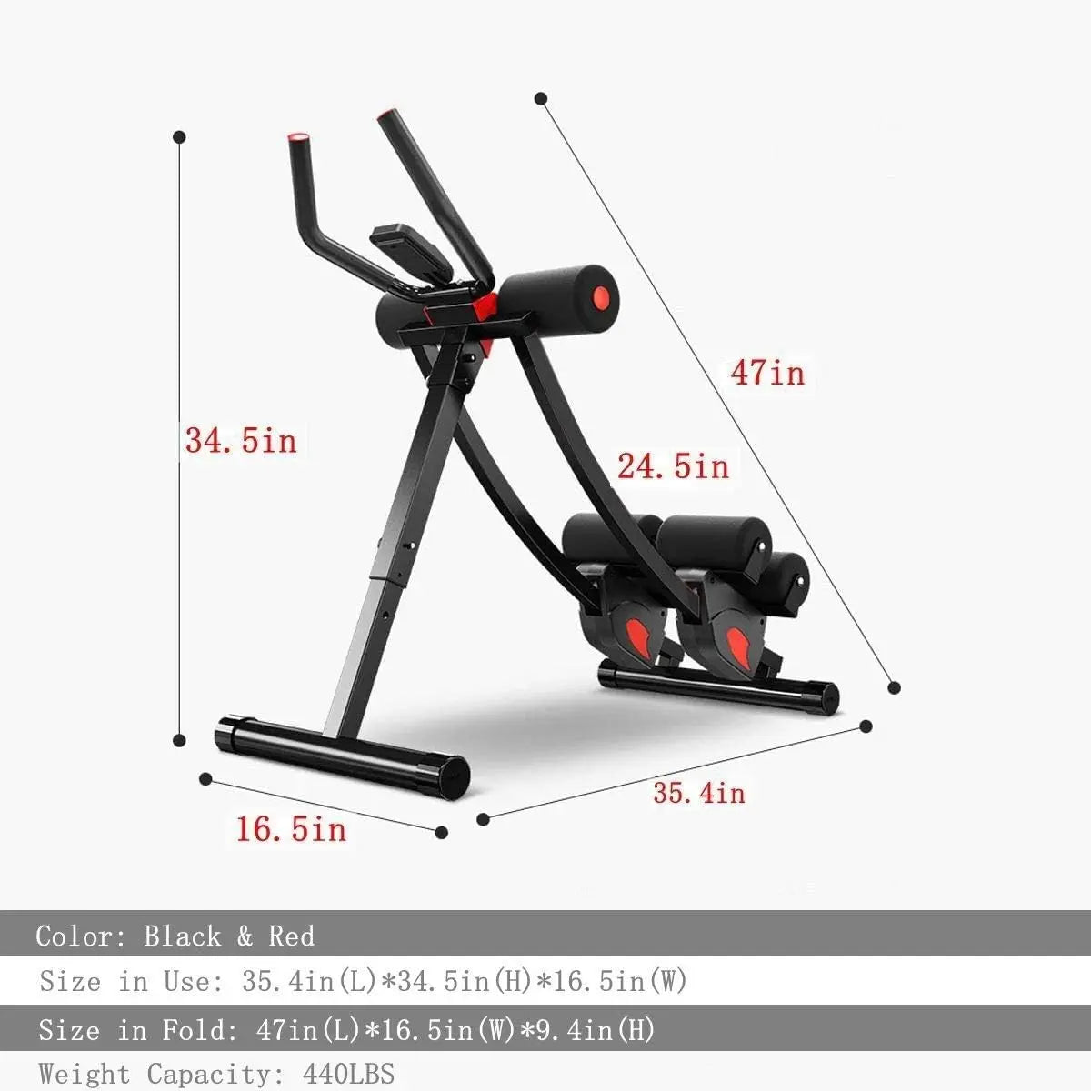 ab Workout Equipment for Home Gym, Height Adjustable ab Trainer,