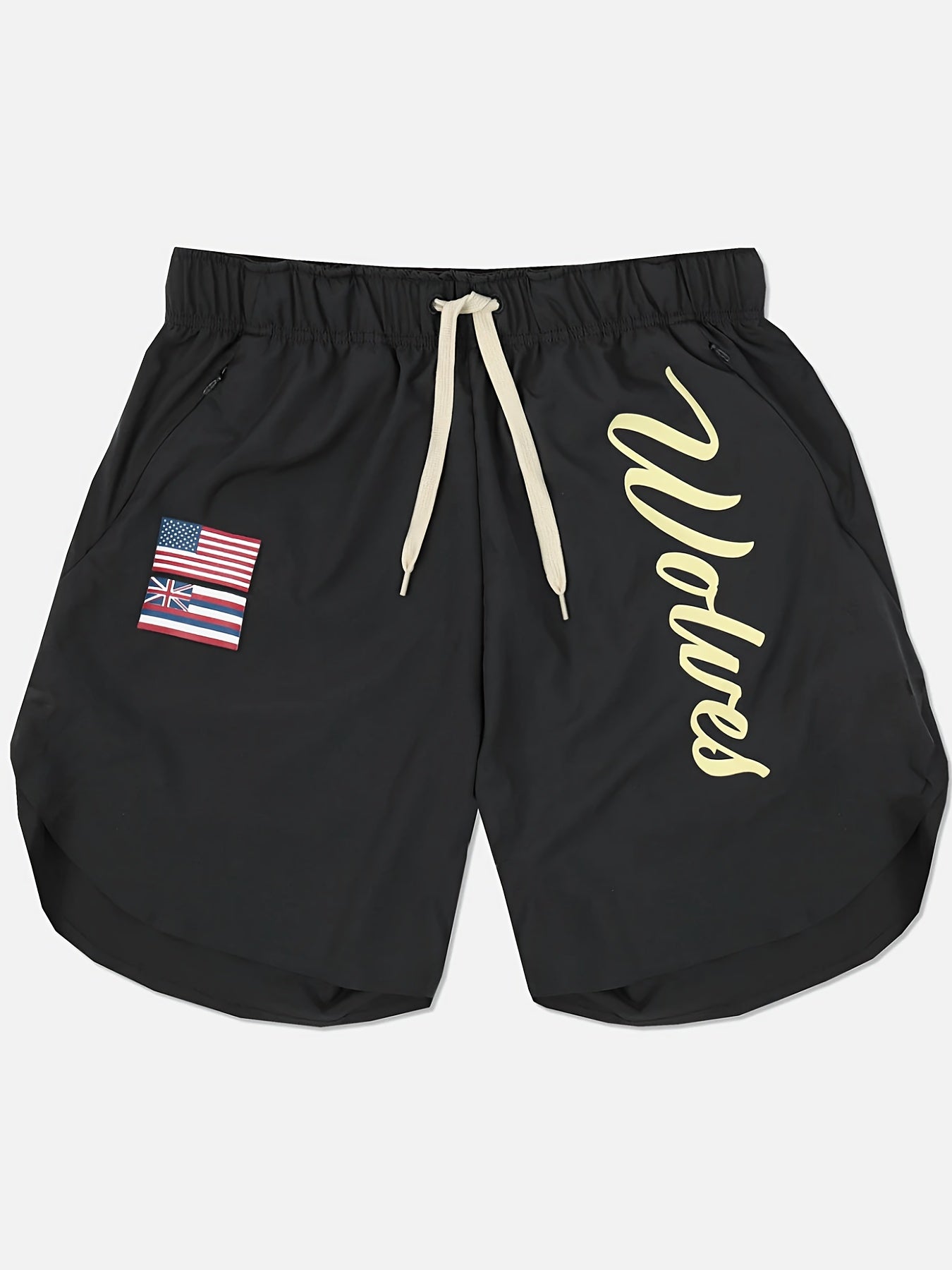Hipster sports casual shorts men's fitness running training five-quarter pants