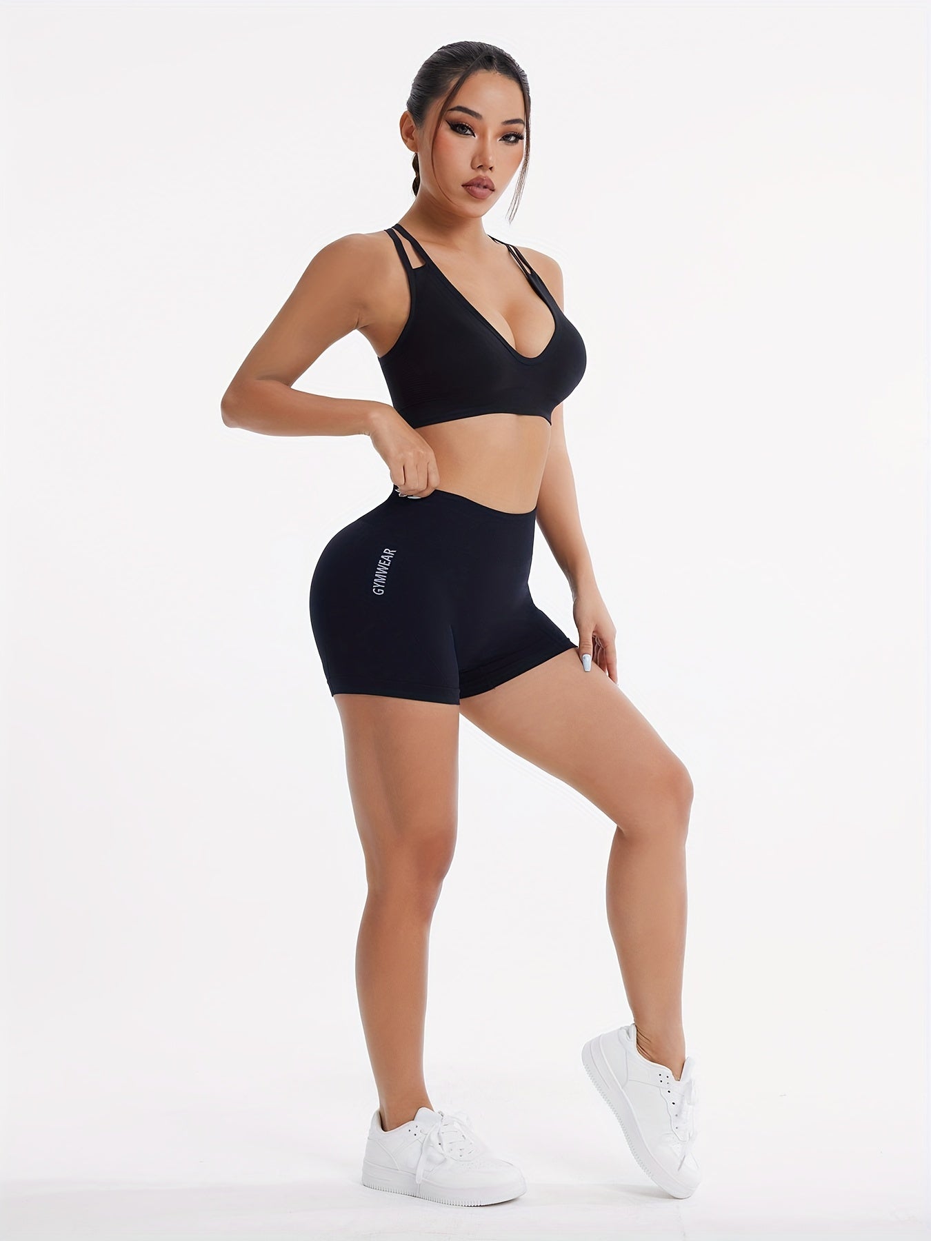 Wireless Sports Bra - Shock-Absorbing, Cross-Strap, Beauty Back Fitness Yoga Essential