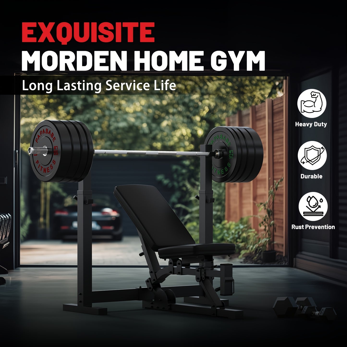 Papababe 110LB SET Bumper Plates